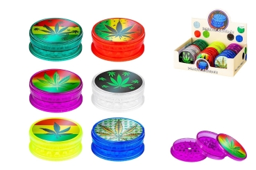 Plastikmühle Plastikgrinder Acryl ø 60mm 2teilig mit Versteck Grinder